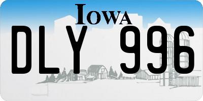 IA license plate DLY996