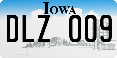 IA license plate DLZ009