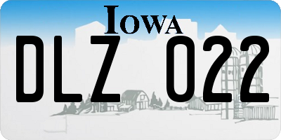 IA license plate DLZ022