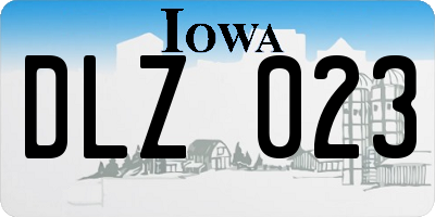 IA license plate DLZ023