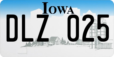 IA license plate DLZ025