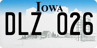 IA license plate DLZ026