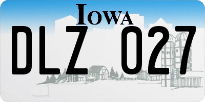 IA license plate DLZ027