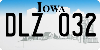 IA license plate DLZ032