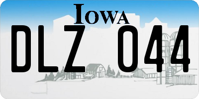 IA license plate DLZ044