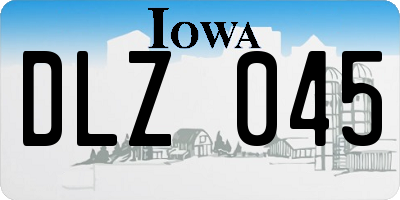 IA license plate DLZ045
