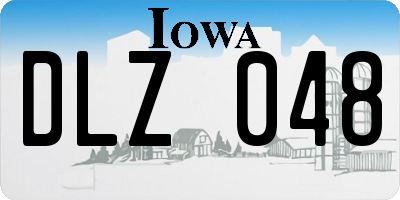 IA license plate DLZ048