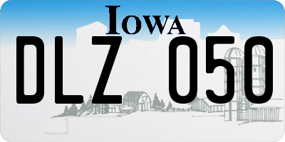 IA license plate DLZ050