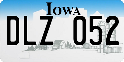IA license plate DLZ052