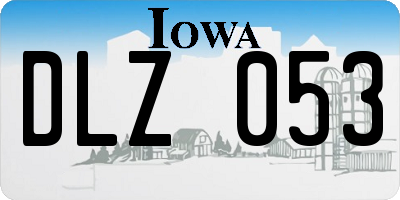 IA license plate DLZ053