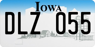 IA license plate DLZ055