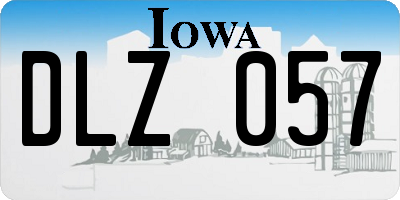 IA license plate DLZ057