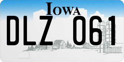 IA license plate DLZ061