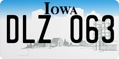 IA license plate DLZ063