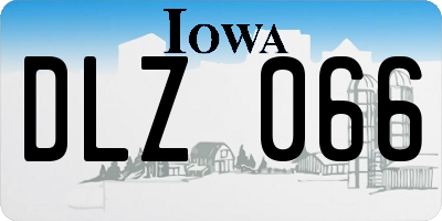 IA license plate DLZ066
