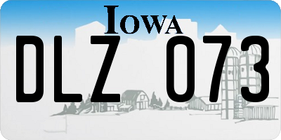 IA license plate DLZ073