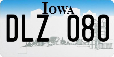 IA license plate DLZ080