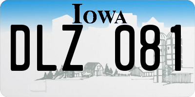 IA license plate DLZ081