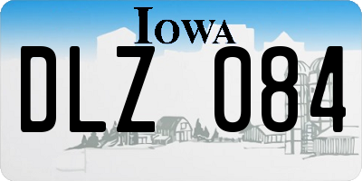 IA license plate DLZ084