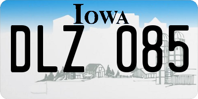 IA license plate DLZ085