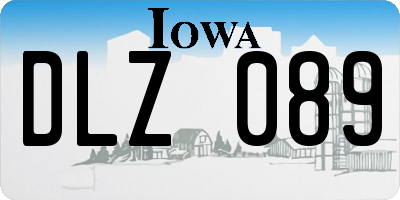 IA license plate DLZ089
