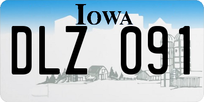 IA license plate DLZ091