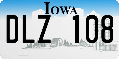 IA license plate DLZ108