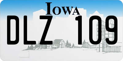 IA license plate DLZ109