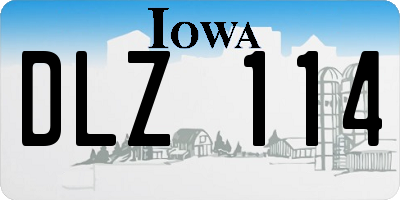 IA license plate DLZ114