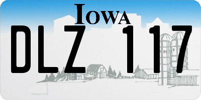 IA license plate DLZ117