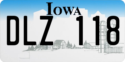 IA license plate DLZ118