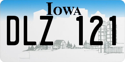 IA license plate DLZ121