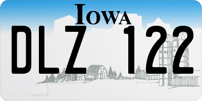 IA license plate DLZ122