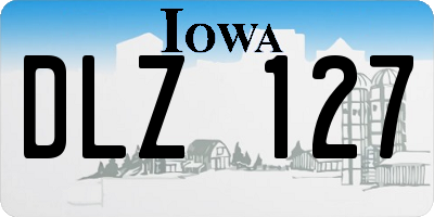 IA license plate DLZ127