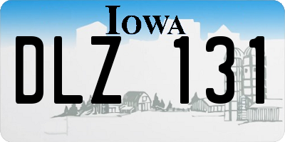 IA license plate DLZ131