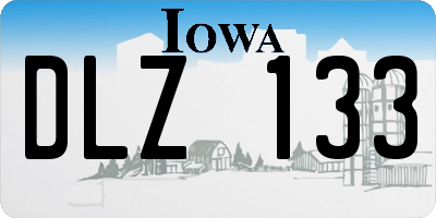 IA license plate DLZ133