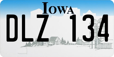 IA license plate DLZ134
