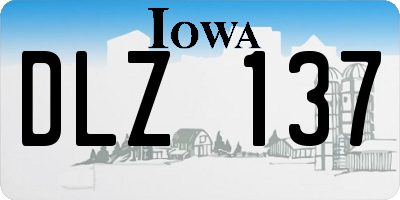 IA license plate DLZ137