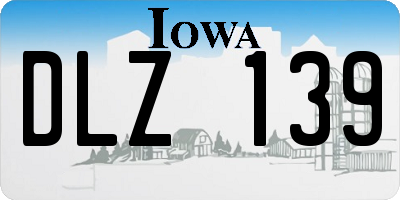 IA license plate DLZ139