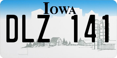 IA license plate DLZ141