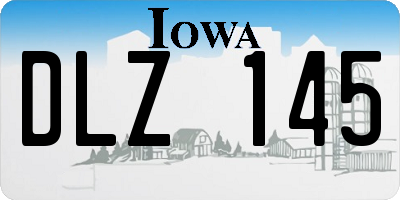IA license plate DLZ145