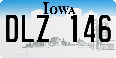 IA license plate DLZ146