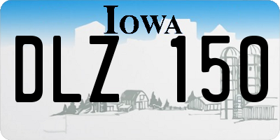 IA license plate DLZ150