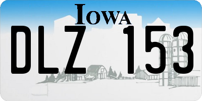 IA license plate DLZ153