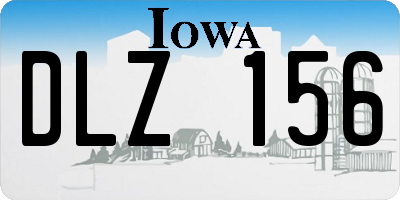 IA license plate DLZ156