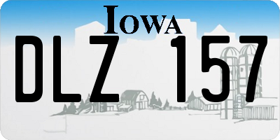 IA license plate DLZ157