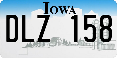 IA license plate DLZ158