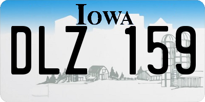 IA license plate DLZ159