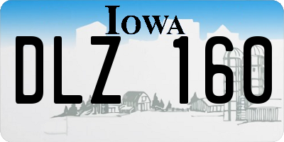 IA license plate DLZ160