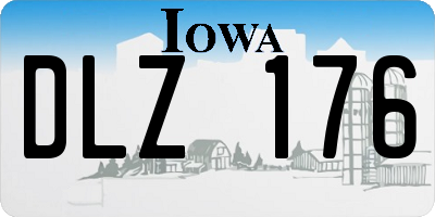 IA license plate DLZ176